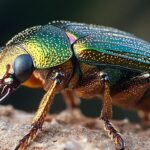 Vida de escarabajos dorados: belleza y misterio en la naturaleza