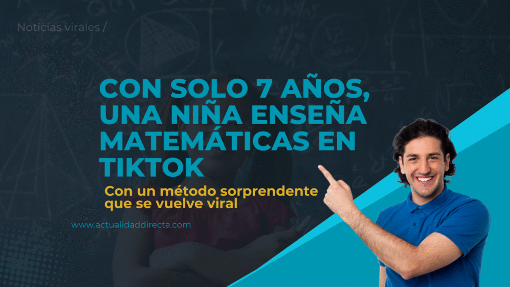 niña enseña matematicas en tiktok
